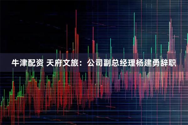 牛津配资 天府文旅：公司副总经理杨建勇辞职