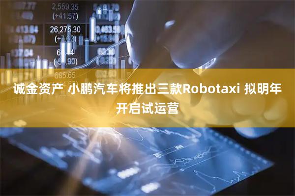 诚金资产 小鹏汽车将推出三款Robotaxi 拟明年开启试运营